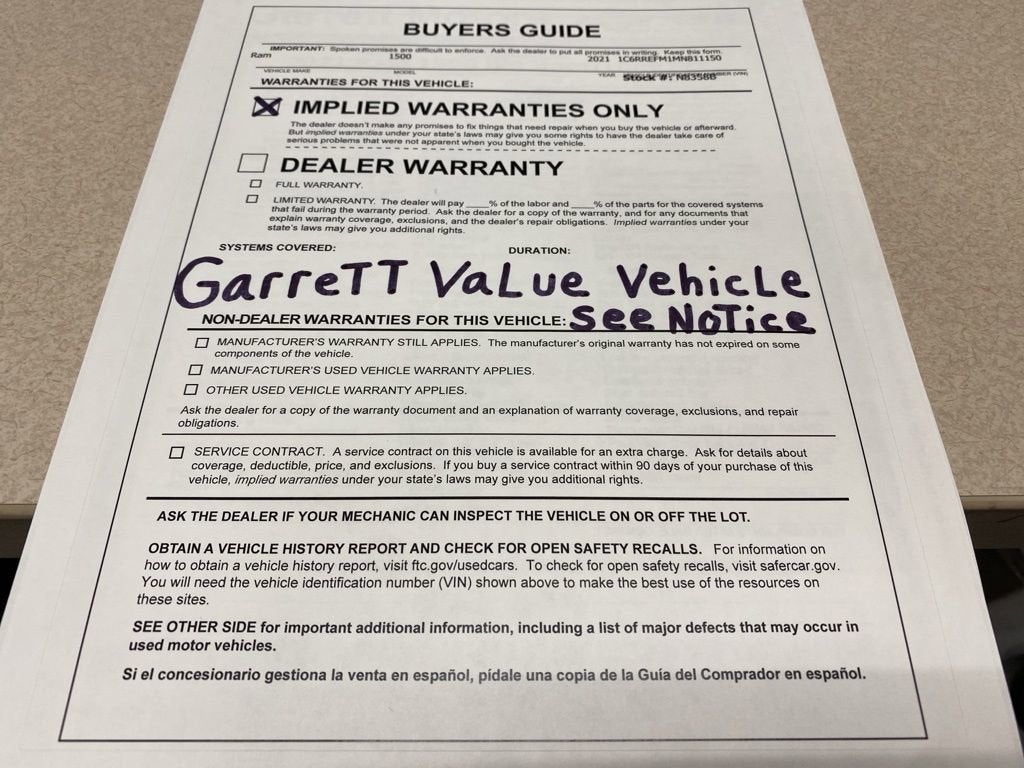 2021 RAM 1500 Big Horn