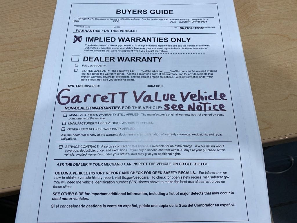 2022 RAM 1500 Big Horn