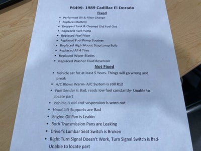 1989 Cadillac Eldorado Base