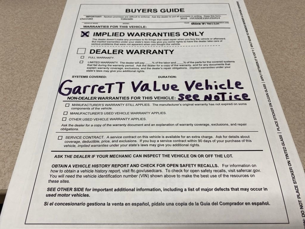 2016 Chevrolet Colorado 2WD Z71