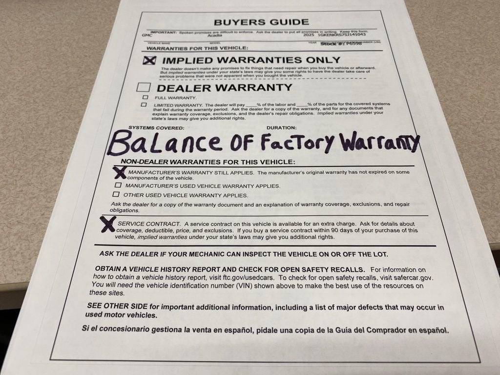 2025 GMC Acadia Elevation