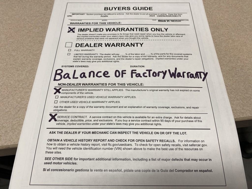 2024 GMC Acadia Denali