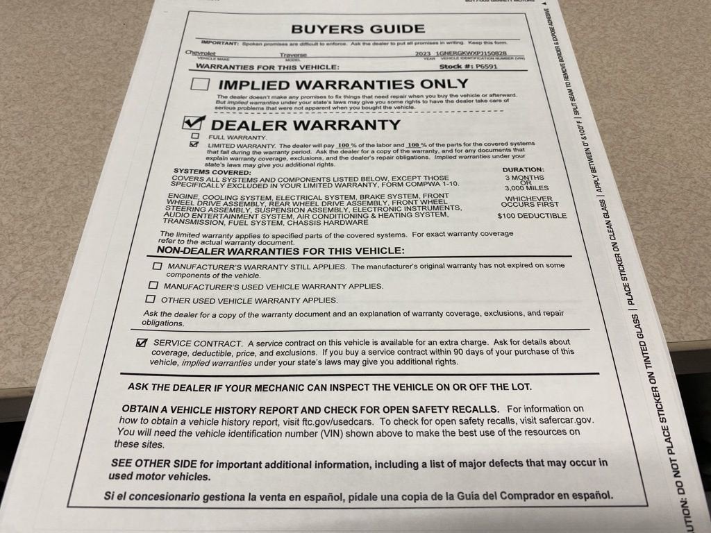 2023 Chevrolet Traverse LT Cloth