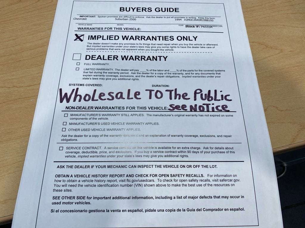 1994 Chevrolet Suburban Base