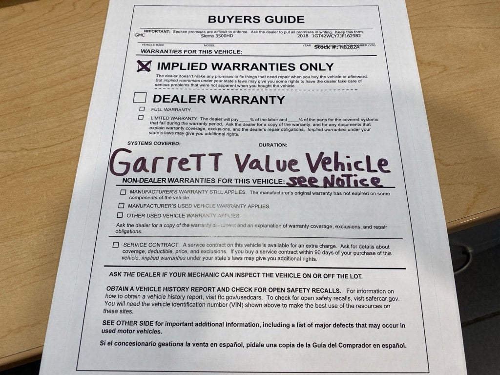 2018 GMC Sierra 3500 HD SLE