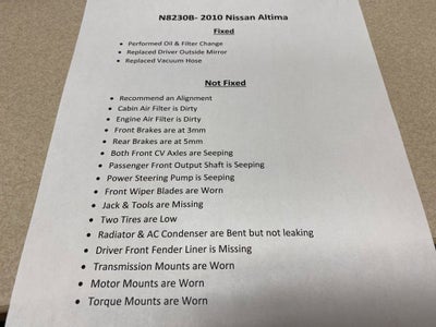 2010 Nissan Altima 2.5 S