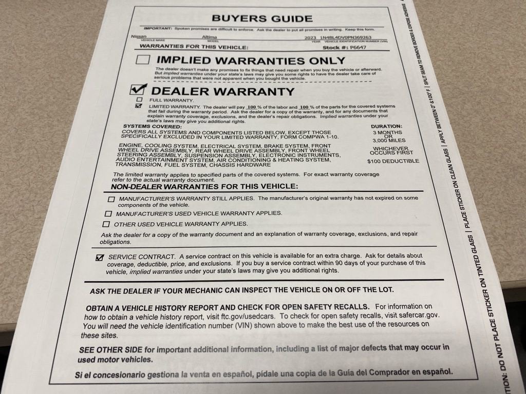 2023 Nissan Altima 2.5 SV