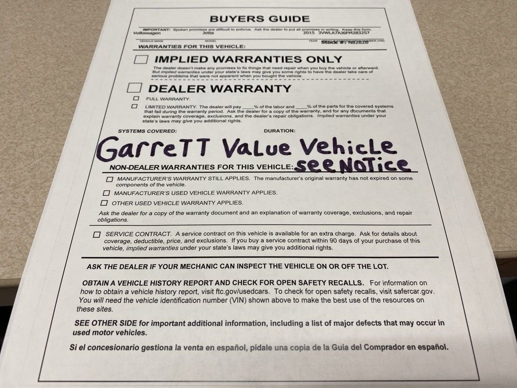 2015 Volkswagen Jetta 2.0L TDI S