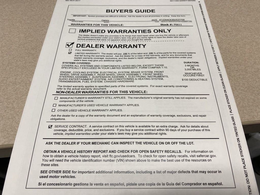 2025 Toyota Camry LE