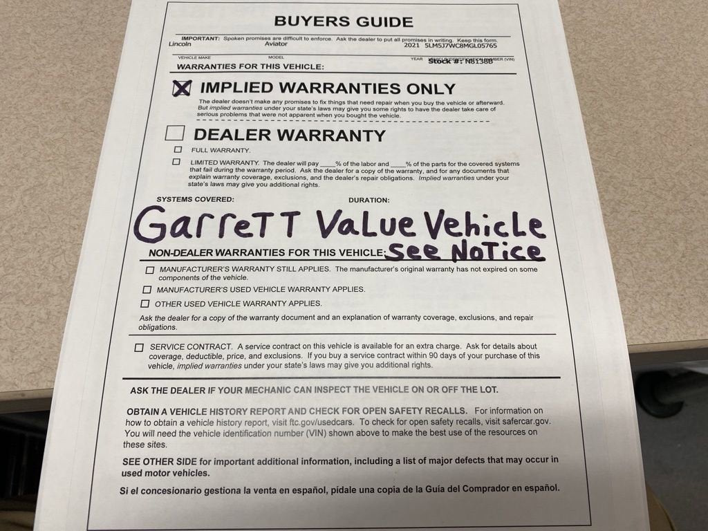 2021 Lincoln Aviator Reserve