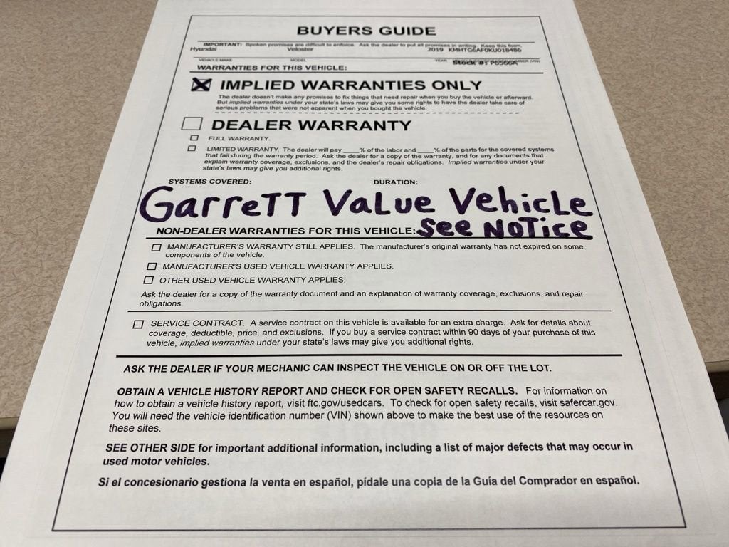 2019 Hyundai Veloster 2.0