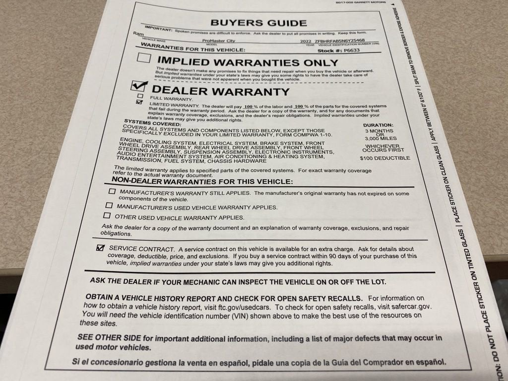 2022 RAM ProMaster City Cargo Van Tradesman