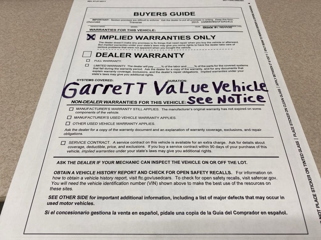 2015 Chevrolet Traverse LT