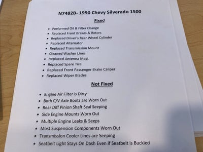 1990 Chevrolet 1500 Pickups Base