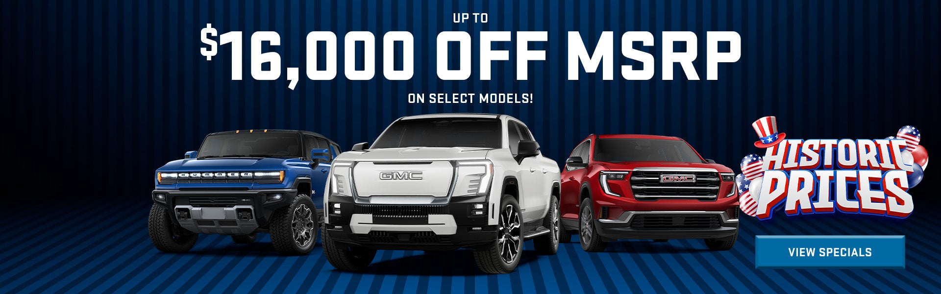 UP TO $16,000 OFF MSRP ON SELECT CHEVY GMC AT GARRETT MOTORS